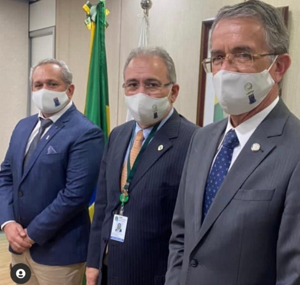 REITOR DA UFPB EM BRASÍLIA SE REÚNE COM MINISTRO DA SAÚDE E PRESIDENTE DA EBSERH Foto: Ministério da Saúde